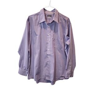 Van Heusen Men's Lavender Purple Button Down Shirt Long Sleeve XL